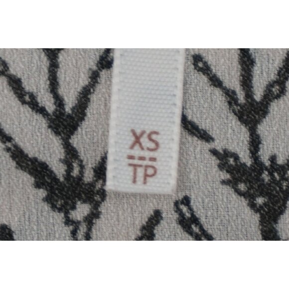 Free People Cropped Top Women Extra Small XS Bell Sleeve Ivory Black Boho - Picture 9 of 10